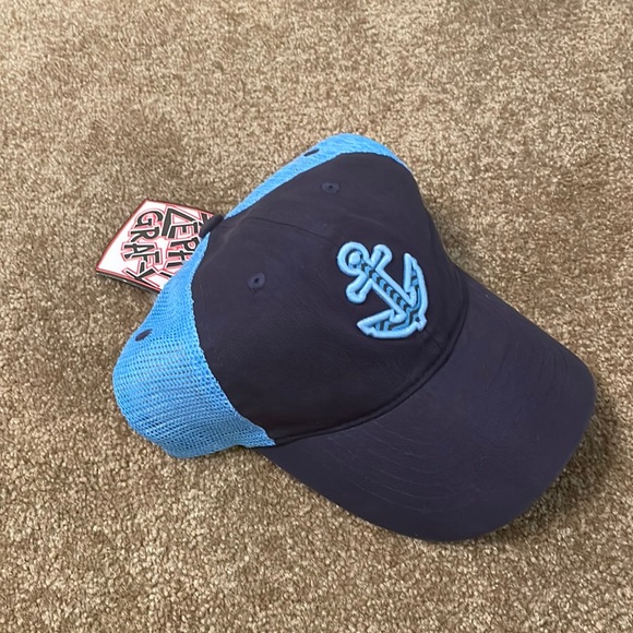 New With Tags - Rare Vintage Zephyr Anchor Martha’s Vineyard Sample Hat - Blue - Picture 1 of 5